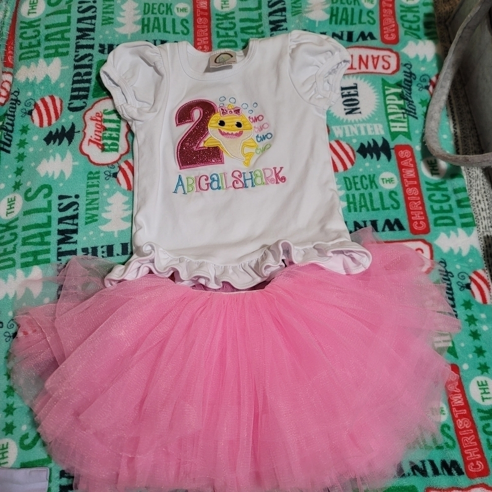Pink & White Boutique Toddler Shirt Size 3T